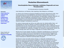 Tablet Screenshot of gliomnetzwerk.de